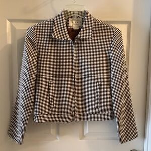 Vintage Express Houndstooth Cropped Jacket